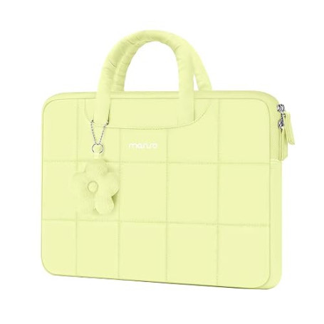 MOSISO Housse Ordinateur 13-13,3 Pouces avec Poignée Pendentif Fleur | 13,3 Pouces Housse Matelassée Compatible avec MacBook Neo