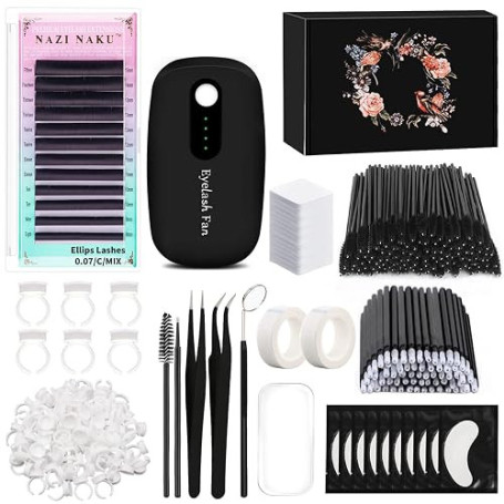 MeYuxg Kit Extension Cils Professionnel Avec Extension Outils, pour La Greffe de Cils pour Débutants La Pratique Du Maquillage,