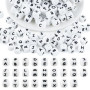 78 Perle Silicone pour les Lettres Anglaises A-Z Lettre Perles Silicone | 12*12 mm Adaptées au Perlage, à la Fabrication de Bijo