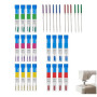 Lot de 75 aiguilles universelles pour machine à coudre – 5 tailles HAX1 65/9, 75/11, 90/14, 100/16, 110/18 avec code couleur – C