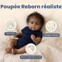 Anano Poupée Bébé Reborn Garçon, Bébé Reborn Garçons Métisse, Bébé Reborn Noir Silicone 45,7 Cm Poupée Bébé Nouveau-né