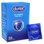 Durex ESSENTIAL - 24 Préservatifs Extra Lubrifiés - Confort et Sécurité - Blanc - 24 Unité