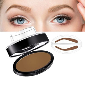 GL-Turelifes Kit de poudre pour tampon à sourcils, parfait pour les sourcils avec tampon d'énergie naturelle, outil de maquillag