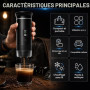 HOVCEH Machine à Espresso Portable 3 en 1, Cafetiere Portable Rechargeable USB, Machine Expresso Portable 3 en 1, Cafetière Port