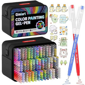 TrendGate 252 Stylos Gel Acrylique, Pointe Fine 0,6 mm Gel Pen | 234 Couleurs (230 + 6 noir/6 Blanc/5 Argent/5 Or), Feutres Gel