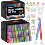 TrendGate 252 Stylos Gel Acrylique, Pointe Fine 0,6 mm Gel Pen | 234 Couleurs (230 + 6 noir/6 Blanc/5 Argent/5 Or), Feutres Gel