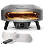 cozze Grand four à pizza à gaz de 17 pouces (50 mbar) - Four à pizza avec régulateur pour pizzas familiales - Tuyau de gaz et ré