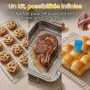 Lot de 2 grilles de refroidissement rectangulaires en acier inoxydable pour pâtisserie, rôtir, refroidir, griller, passe au lave