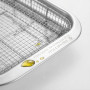 Panier Grill Inox Multifonction avec Poignée – Cuisson & Refroidissement | Acier Inoxydable 304 – Lavable Au Lave-Vaisselle. Idé