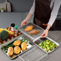 Panier Grill Inox Multifonction avec Poignée – Cuisson & Refroidissement | Acier Inoxydable 304 – Lavable Au Lave-Vaisselle. Idé