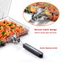 AIZOAM Panier de barbecue – Paniers de barbecue pour barbecue extérieur, grand panier de barbecue en acier inoxydable avec poign
