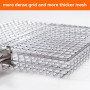 AIZOAM Panier de barbecue – Paniers de barbecue pour barbecue extérieur, grand panier de barbecue en acier inoxydable avec poign