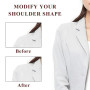 4 Paires Epaulette Vêtement Coussinets D'épaule en Mousse D'épaulettes en Éponge Épaulettes pour Veste Blazer T-Shirt Robe Vêtem