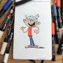 POSCA PC3M, 3 Marqueurs peinture base eau - Tout Support - Noir | Uni Mitsubishi Pencil - Pointe fine conique 0,9-1,3mm. Couleur