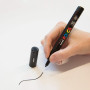POSCA PC3M, 3 Marqueurs peinture base eau - Tout Support - Noir | Uni Mitsubishi Pencil - Pointe fine conique 0,9-1,3mm. Couleur