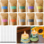 GBKDQQ Sable de bougie avec mèche: 10 couleurs de granulés de cire de bougie, 500 g de sable, kit de fabrication de bougies DIY,