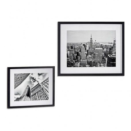 Cadre Immeuble d'appartements Noir Bois (43 x 3 x 53 cm) 38,99 €