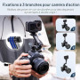 JJC Support Téléphone Magnétique Compatible Trépied pour iPhone 17 16 15 14 | Support Telephone mit Adaptateur Chaussure Froide