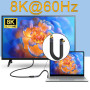 QIANRENON 240 W - Fiche USB 4.0 C vers fiche C coudée à 90° - PD - Charge rapide - 40 Gbps - Type C - Câble de données plat et f