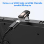 MOGOOD Adaptateur USB C 90° Mâle vers Femelle 40Gbps 100W Charge Rapide | USB4 40Gbps 8K 60Hz alliage zinc compact 1 pièce pour 