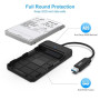 BENFEI Boîtier Externe pour Disque Dur 2,5", boîtier USB 3.2 Gen 1 5Gbps pour SATA HDD et SSD de 2,5'' et 7/9,5 mm, USB C/A 2 en