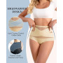 MIOTAN Lot de 4 Culotte Gainante Ventre Plat Taille Haute pour Femme | Maille double couche, respirant, doux, stretch, maintien