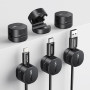 UGREEEN 6 Pièces Organisateur de Câble Magnétique Clips de Câbles | Autocollants Utilisation d'une Seule Main, Convient pour Bur