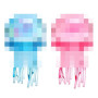 Lot de 2, Bleu et Rose Squishy Meduse Matière TPR Douce Jouet Anti-Stress à Presser en Forme de méduse, Balle sensorielle Anti-S
