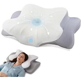 SOYA 3.0 Oreiller Ergonomique Cervical – Anti-Ronflement, 2 Hauteurs | Mousse à mémoire de forme souple, pour dormir sur le dos