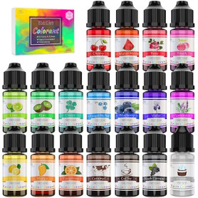18 Colorant Résine époxy, Colorant Résine UV - Pigment Résine époxy UV Liquide Transparente pour Coloration de Résine, Fabricati