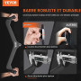 VEVOR Barres de Tirage Musculation Lot de 5, Accessoires pour Machine à Poulie en Acier Massif et Caoutchouc, Poignée de Tirage