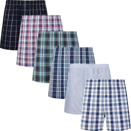 JupiterSecret Caleçons en Coton Homme, Lot de 6/10, Ample Style Américain