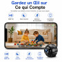 Camera Espion, Mini Caméra de Surveillance WiFi HD 1080P, avec Vision Nocturne Détection de Mouvement, Accès à Distance et Enreg