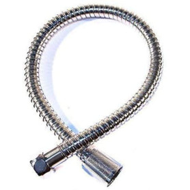 Tuyau de douche, flexible de douche, tuyau de douche, pommeau de douche (60 cm de long, argenté)