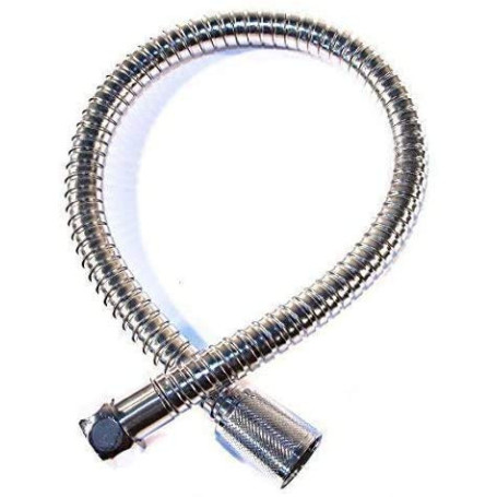 Tuyau de douche, flexible de douche, tuyau de douche, pommeau de douche (60 cm de long, argenté)