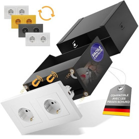 Elder Welder® Coffre Fort Compatible avec n'importe quelle double prise | Prise Double Schuko Authentique Incluse, Petit Coffre