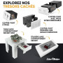 Elder Welder® Coffre Fort Compatible avec n'importe quelle double prise | Prise Double Schuko Authentique Incluse, Petit Coffre