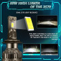 Kairiyard Ampoule H7 LED, 120W 30000LM 6000K Blanc Froid 200% Luminosité Super Lumineux Angle de Faisceau réglable à 360 degrés