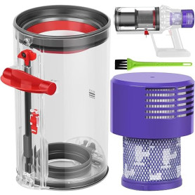 RUKHOOL V10 Poubelle Collecteur Réservoir pour Dyson V10 SV12 SV13 SV27 Filtre Bac à Poussière Cuve Pièces Détachées Accessoires
