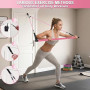 Ensemble de Barres de Pilates et de Bandes de résistance avec poignées, Salle de Sport Portable à Domicile – Livré avec des Affi