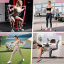 Ensemble de Barres de Pilates et de Bandes de résistance avec poignées, Salle de Sport Portable à Domicile – Livré avec des Affi