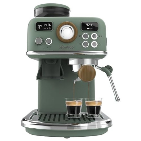 Cecotec Machine à Café Expresso Manuelle Power Espresso 20 Tradizionale Grind. 1500 W, Moulin 20 Niveaux, 20 Bars, PID, Thermobl