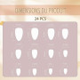 GlamRays 24 pièces 3D Fleurs Faux Ongles Brun Doré Léopard Ombré Press on Ongles Semi-Faits Main Automne Hiver Fêtes Gel Acryliq