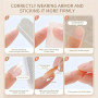 Bubaxuce Conseils Français Faux Ongles Taille Moyenne En Amande Avec Design Charme Fleur 5D Ongles Autocollants Brillants Marron