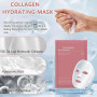8PCS Bio Collagen Real Deep Mask, Bio-Collagen Korean Night Mask, Deep Hydrating Overnight, Masque Collagene, Hydratation Profon