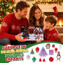 Calendrier de l'Avent 3D Fidget, 24 Jouets Articulés et Posaables, Coffret Cadeau Surprise Compte à Rebours de Noël, Figurines A