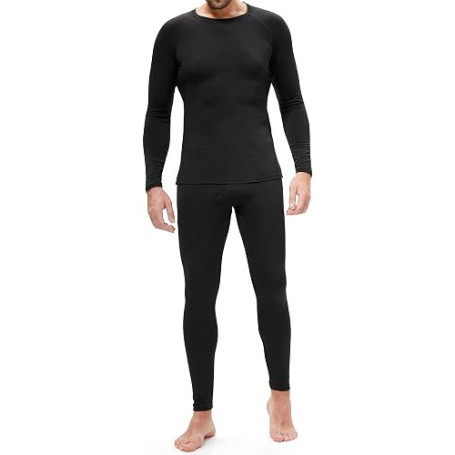 BenBoy sous-Vêtement Thermique Homme Sport Base Layer Respirant de sous-Vêtements Thermiques Chaud Manches Longues et Pantalon p