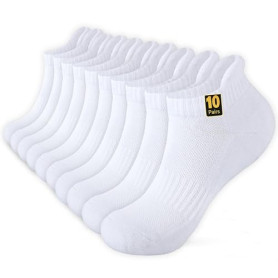 Wamicu 10 Paires Chaussettes Basses Homme Antidérapantes Coton Courtes | Respirant, Chaussettes Socquettes de Sport, Running Tra