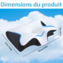 Tbintul Oreiller Cervical pour Dormir, 2 en 1 Oreiller Orthopédique à Mémoire de Forme pour la Nuque, Coussin pour Dormir sur Le