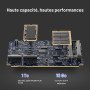 BOSGAME P4ultra Mini PC Ryzen 7 7730U (Jusqu’à 4,5GHz, 8C/16T) Mini Ordinateur, DDR4 16GB RAM, 1TB M.2 PCIe NVMe SSD Mini Bureau